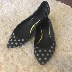 Gap navy blue polka dot ballet flats